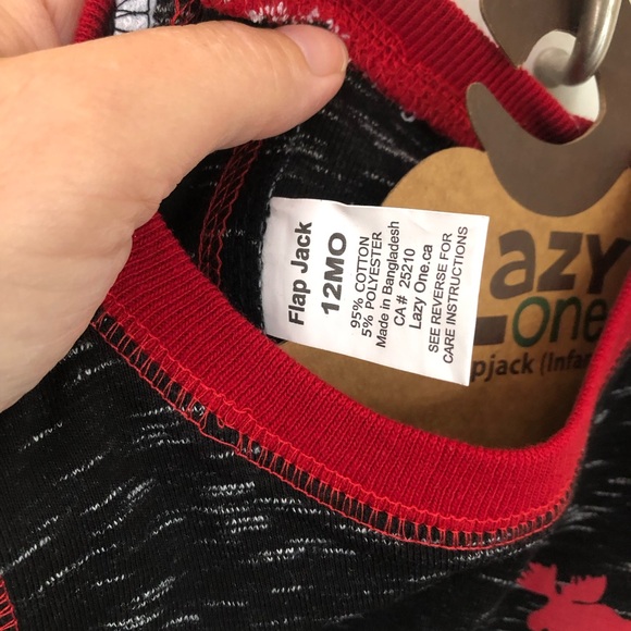 NWT Lazy One Plaid Moose Caboose Flapjack Union Suit - Picture 10 of 11